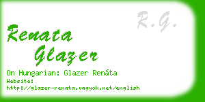 renata glazer business card