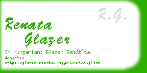 renata glazer business card